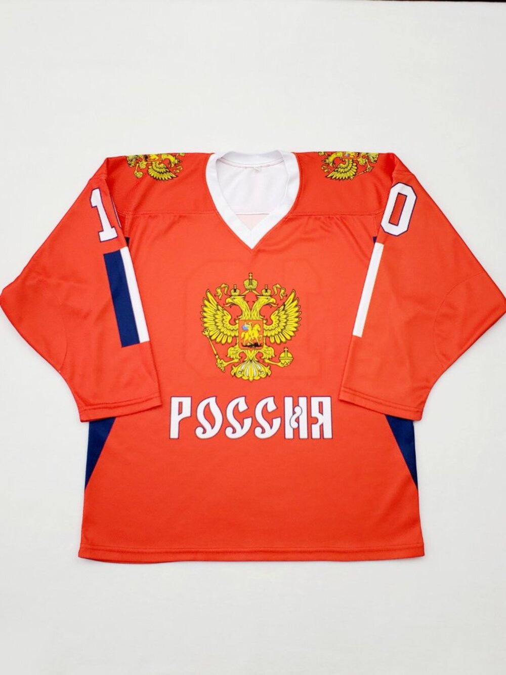 Vintage POCCHA Russian National Ice Hockey Team Boys Youth Size XL Red Jersey 10